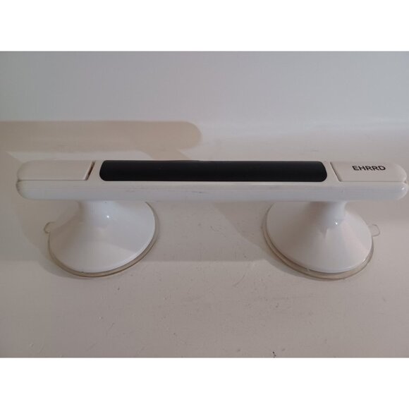 EHRRD Suction Cup Grab Bar Handle 12 inch Bathroom Non Slip Secure White Black - Picture 1 of 12